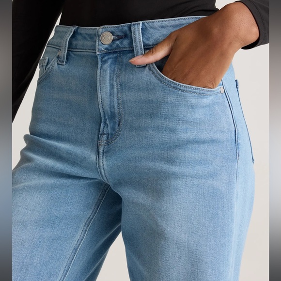 Quince Stretch High Rise Wide Leg Jeans - Picture 5 of 9